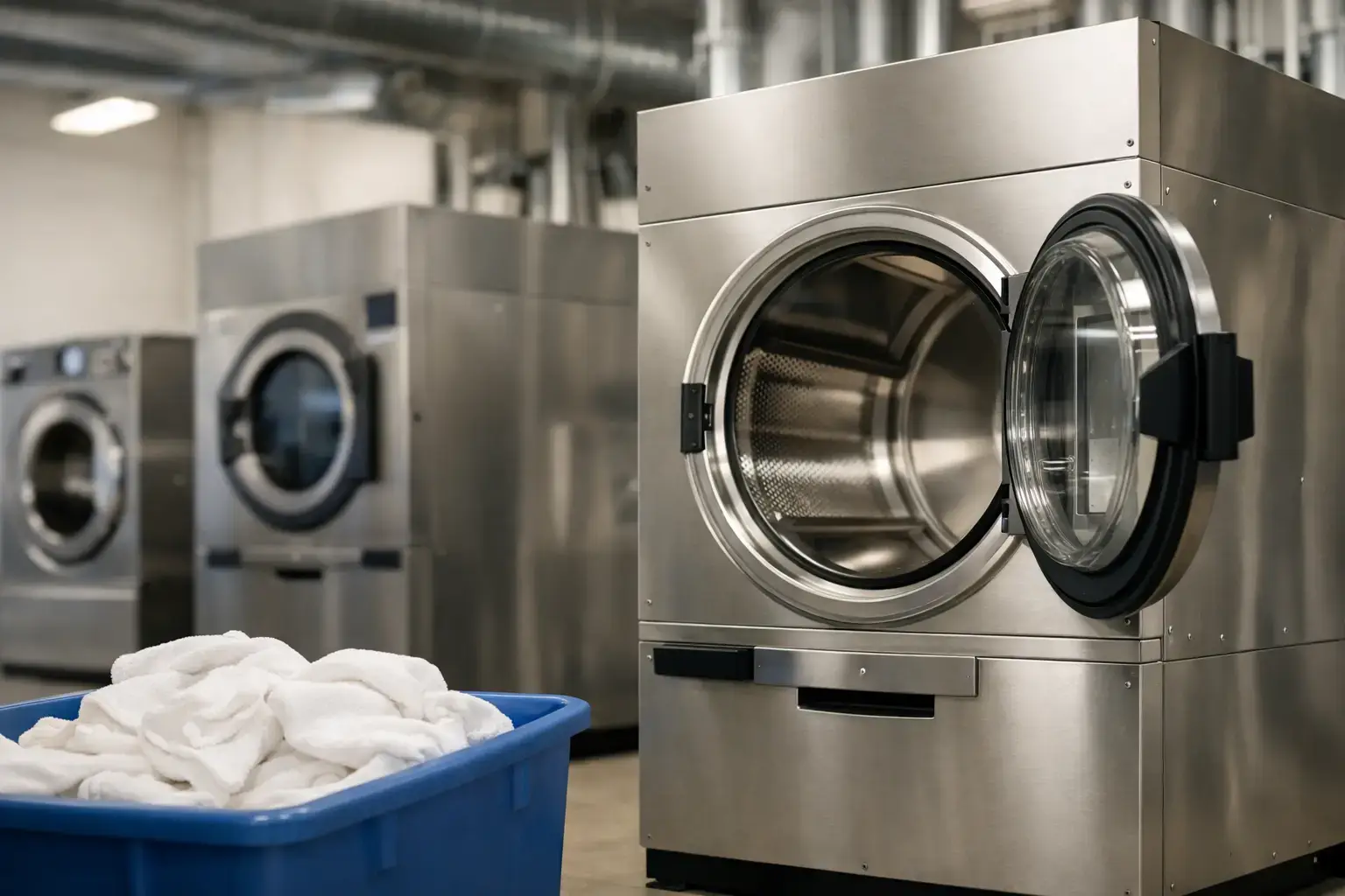 UniMac commercial dryer in a UAE laundry
