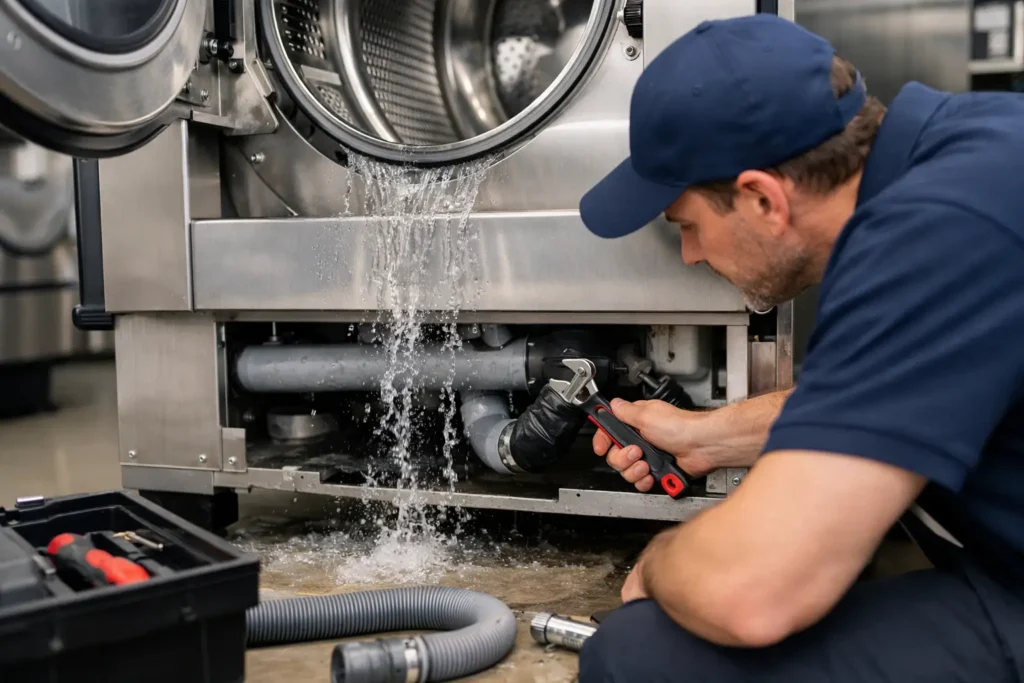 Washer Extractor Drain Troubleshooting Steps